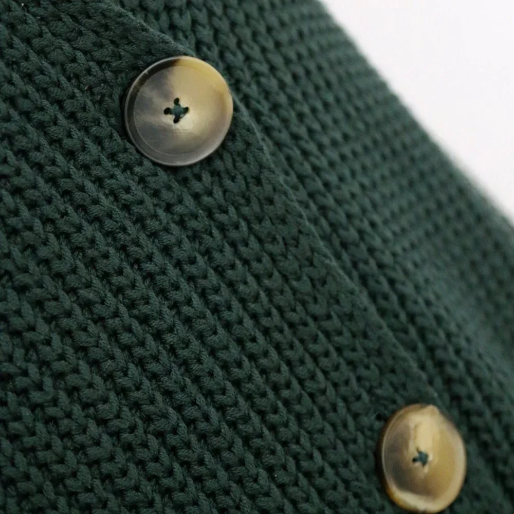 Free People Swim Too Deep Collar Longline Cardi Cardigan Hunter Green $158 XS - Picture 4 of 15